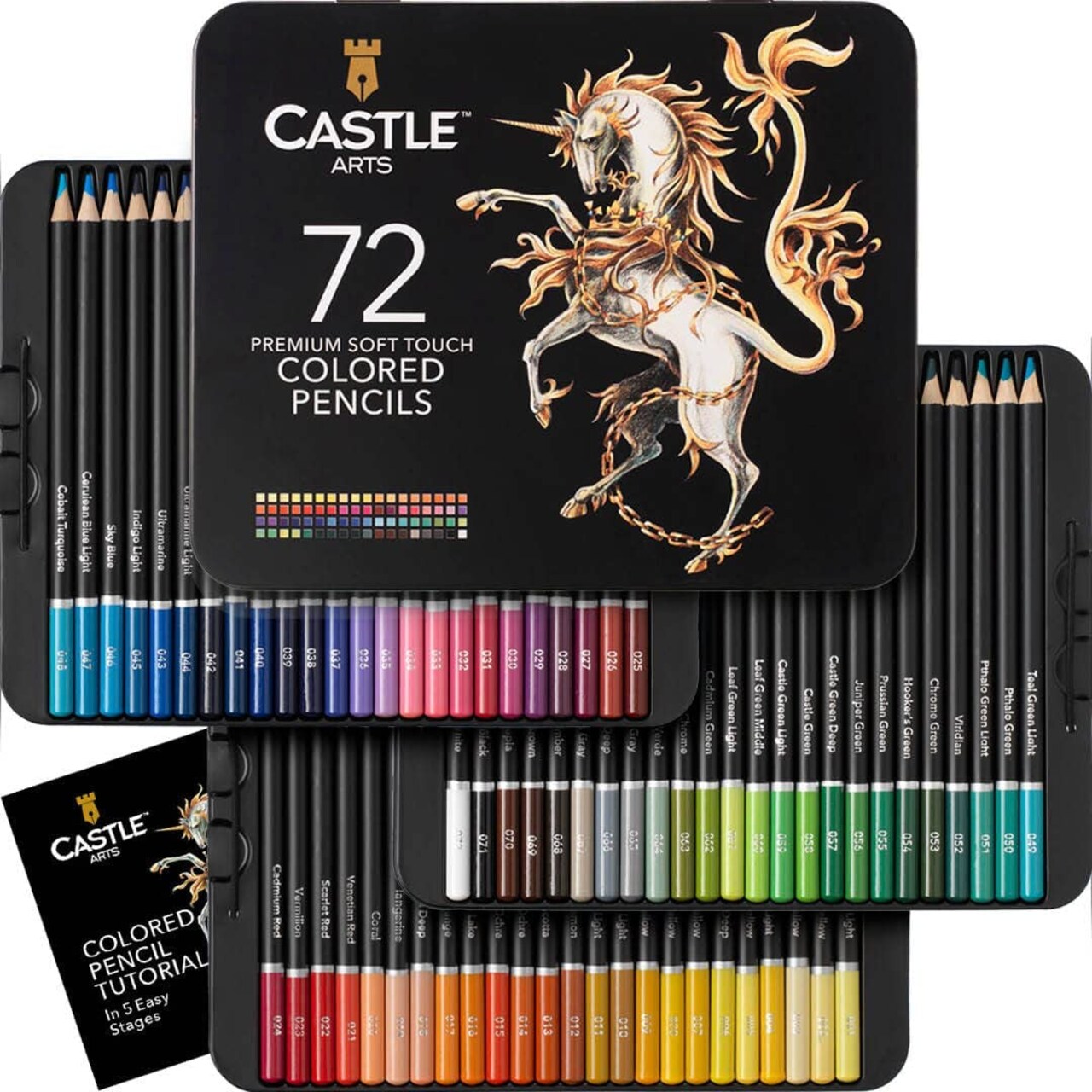 72 Colored Pencils Set  Quality Soft Core Colored Leads for Adult